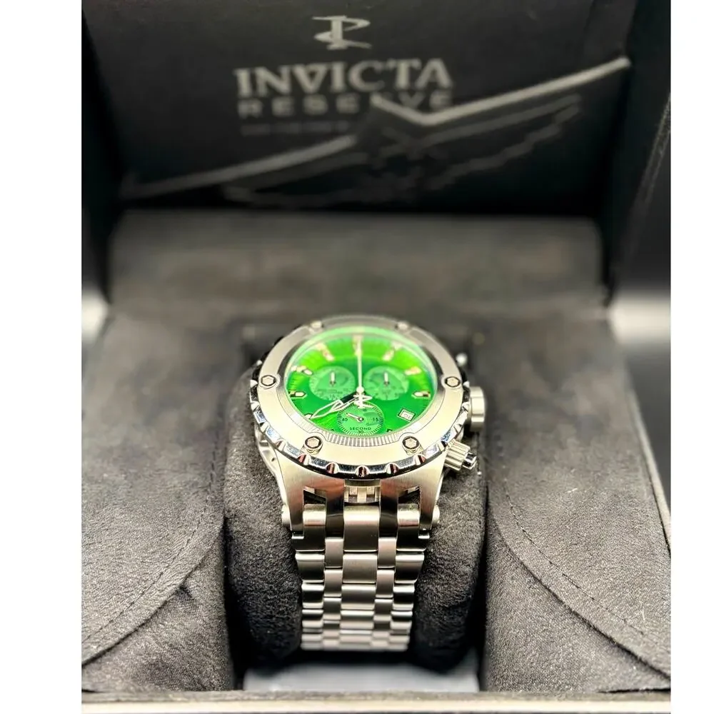 Invicta Reserve Collection 6188 Swiss Made Chronograph Green 53mm 500M Watch